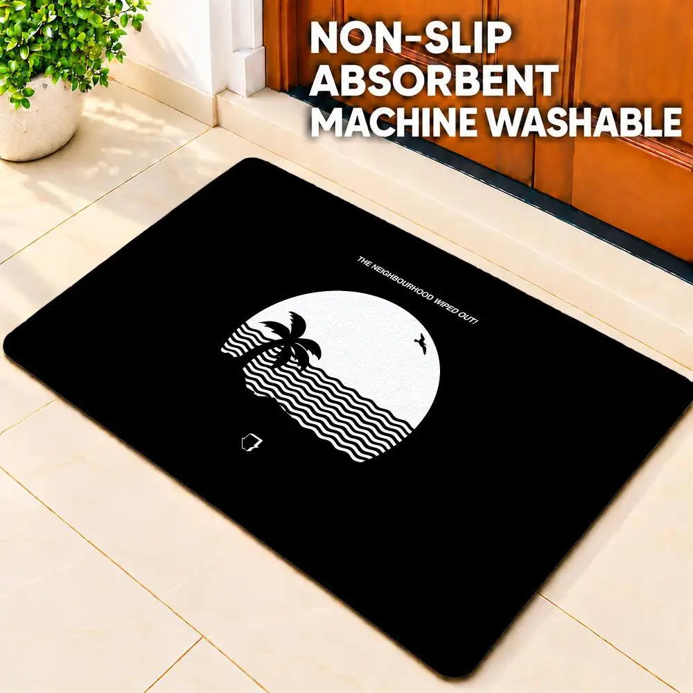 band The Neighbourhood Floor Mat Doormat Non-Slip Floor Mat Rug for Bathroom Kitchen Entryway Indoor Outdoor Home Decor