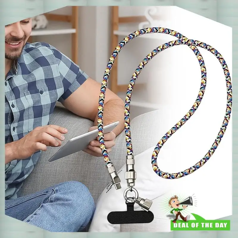 تسليم 24 ساعة لون مضفر حزام 1.2 متر الهاتف الحبل Crossbody اثنين في واحد كابل شحن مكافحة خسر الشحن الراقية