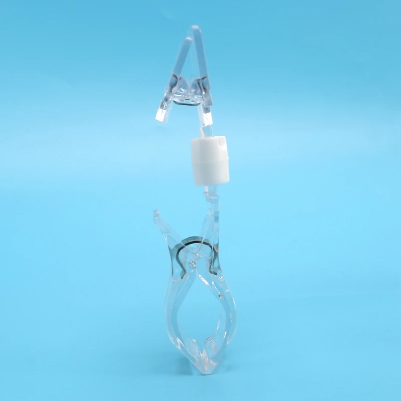 Rotatable Plastic Clip-On Holder, Display Stand, Preço, Sign Holders,Clear, Merchandise Sign Clip, 25 Pack