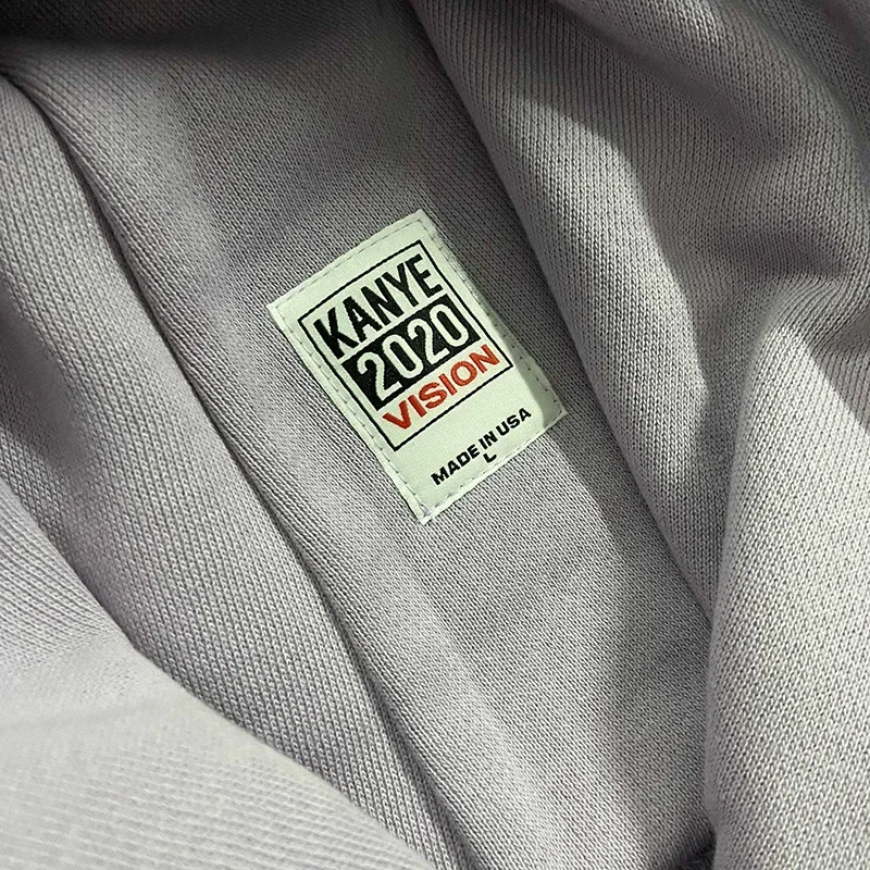 Heavy Fabric Cotton Double Layer KANYE 2020 VISION Hoodie Men