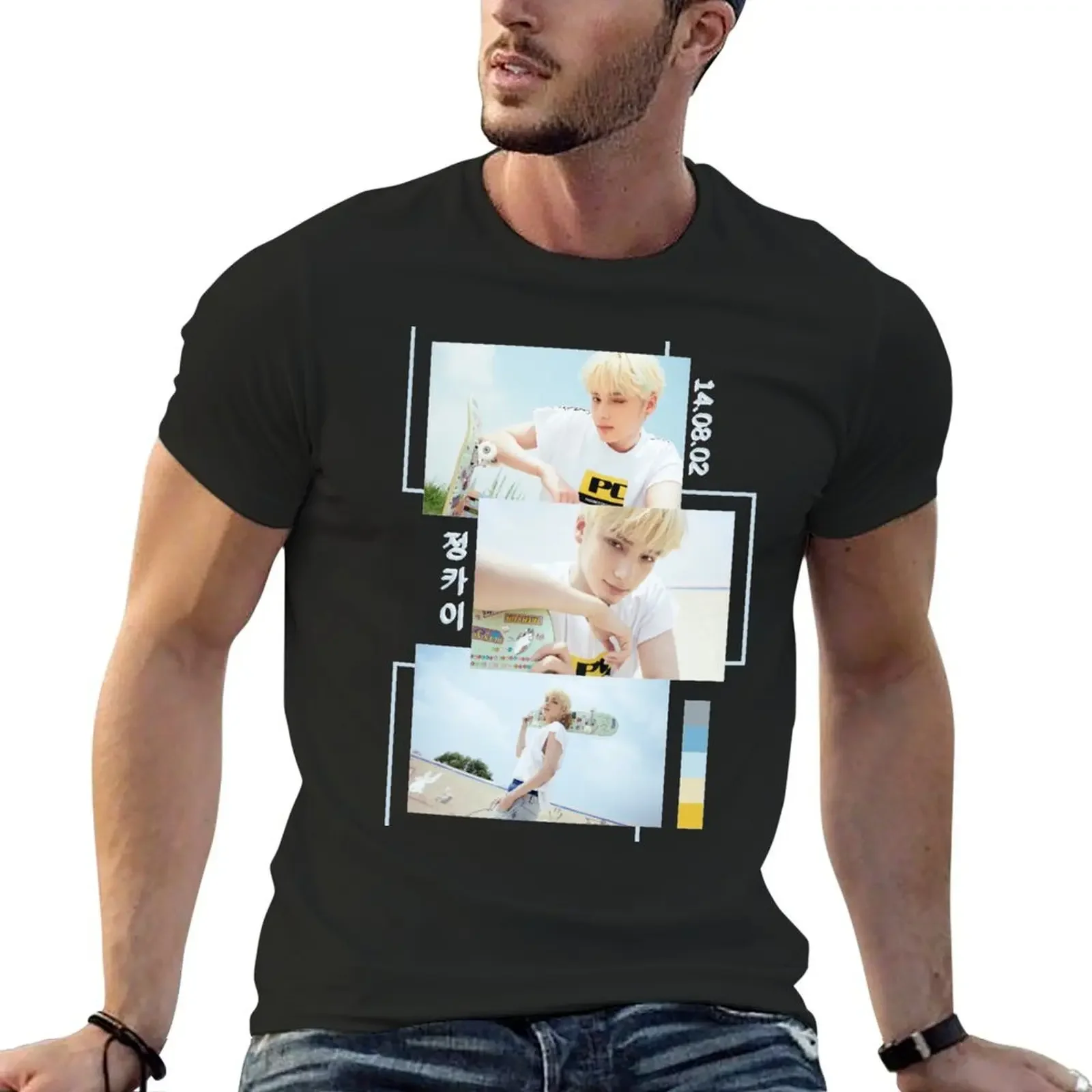 TXT Huening Kai FIGHT OR ESCAPE Concept Collage T-Shirt blacks vintage graphic tee cute tops anime stuff anime shirts men