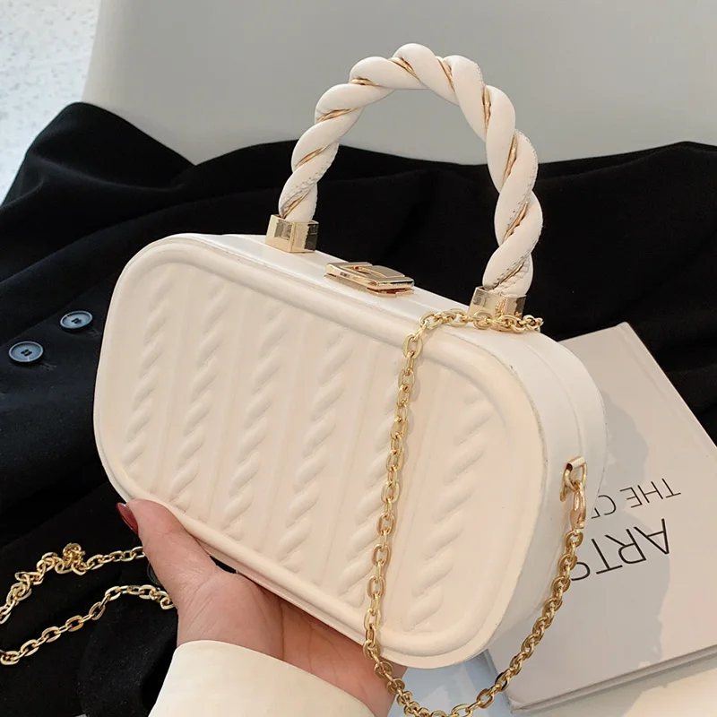 2023 Luxury Women Small Box Bags Chain Crossbody Bag New Ladies Purses and Handbag Yellow Pink White Clutch Evening Party Bags