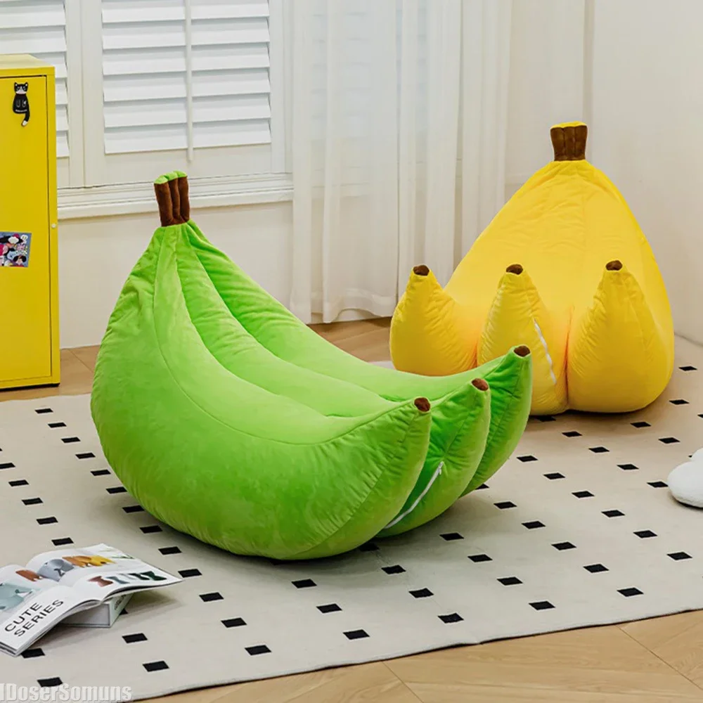 Banana Lazy Sofa Sleepable and Reclining Soft Creative Fruit Single Chair Home Bedroom Tatami Funny Living Room Decorations