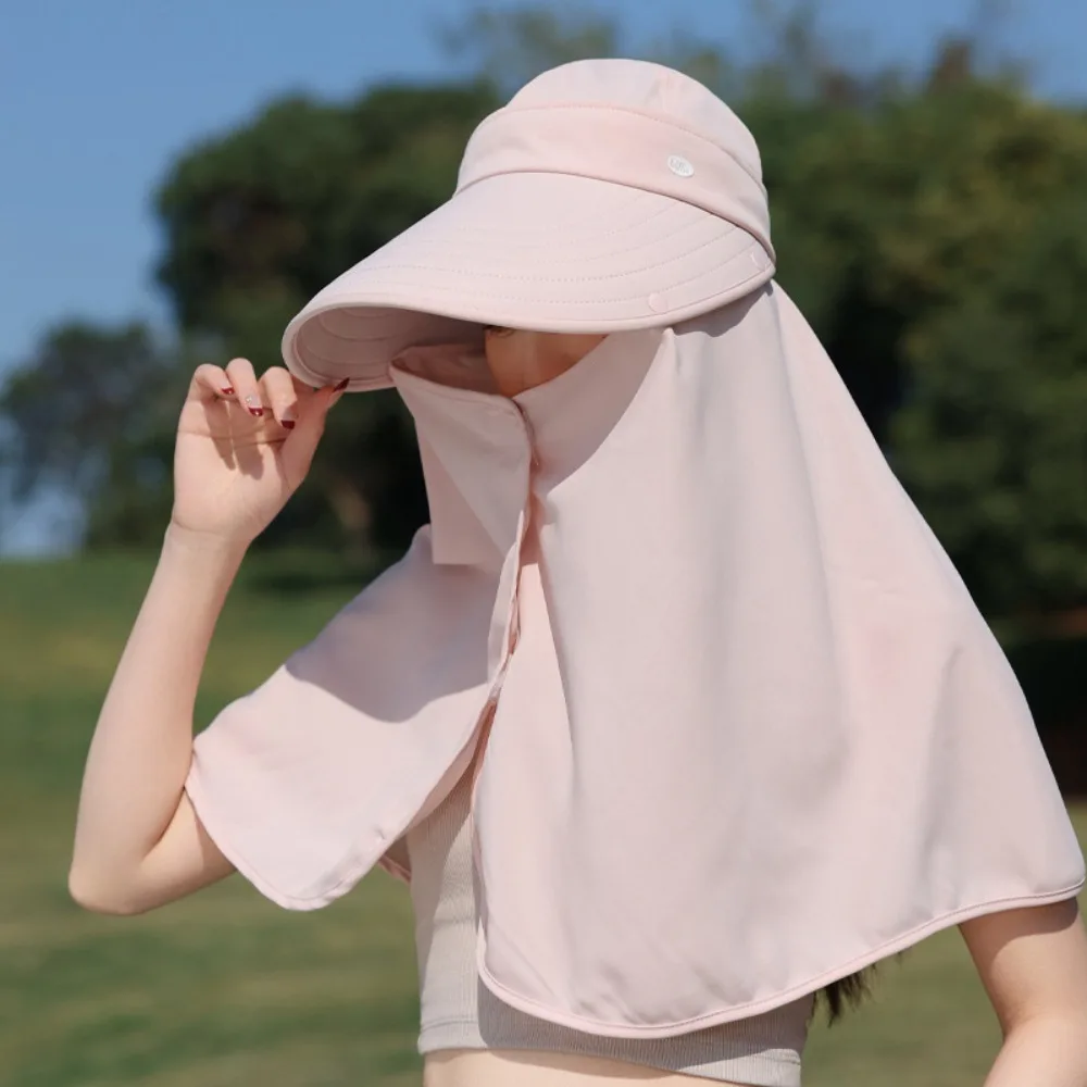 

Casual Wide Brim Shawl Fisherman Hat UV Anti Neck Protection Mountaineering Hat Visors Sunscreen Hiking Bucket Hat Summer