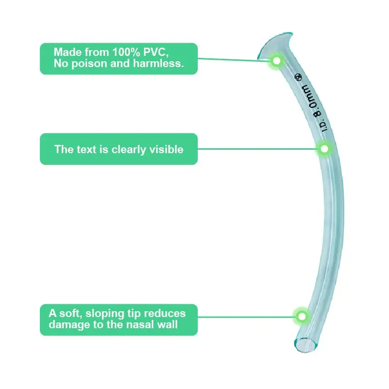 Disposable Nasopharyngeal Airway High Qualituy Nasal Airway Tube  Multiple Models Nasal Pharyngeal Duct New