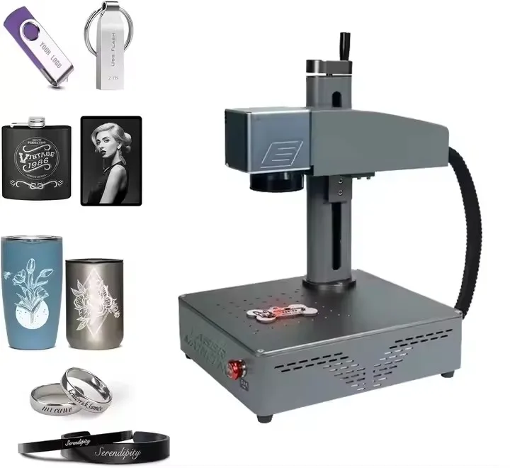 

20W Metal Laser Engraver Laser Marking Machine Auto Focus 2.5D 3D Fiber Laser Engraving Machine for Jewelry Firearm Tumbler Mug
