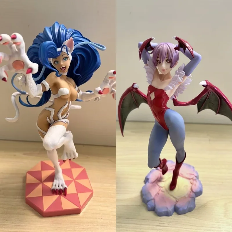 Darkstalkers Bishoujo Anime Figure 20cm 23cm Lilith/Felicia Model Dolls Sexy Girl Action Figures Vampire Morrigan Aensland Toys