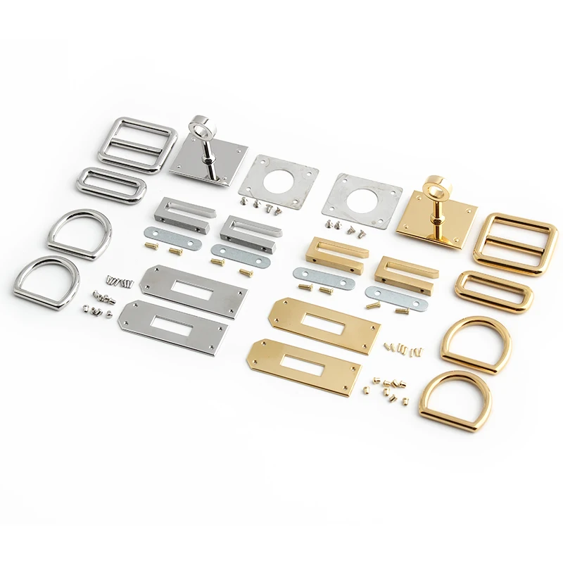 2-10Sets Stainless Steel Metal Clasp Turn Locks With Key Twist Lock For Handbag Shoulder Purse Closure Bags Hardware Accessories