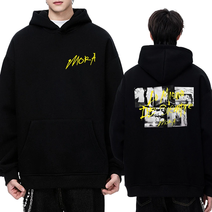

Горячая певица Mora 2025, двусторонняя толстовка с принтом, осень-зима, мужская и женская мода, пуловер Y2k, унисекс, хлопковая толстовка с длинными рукавами