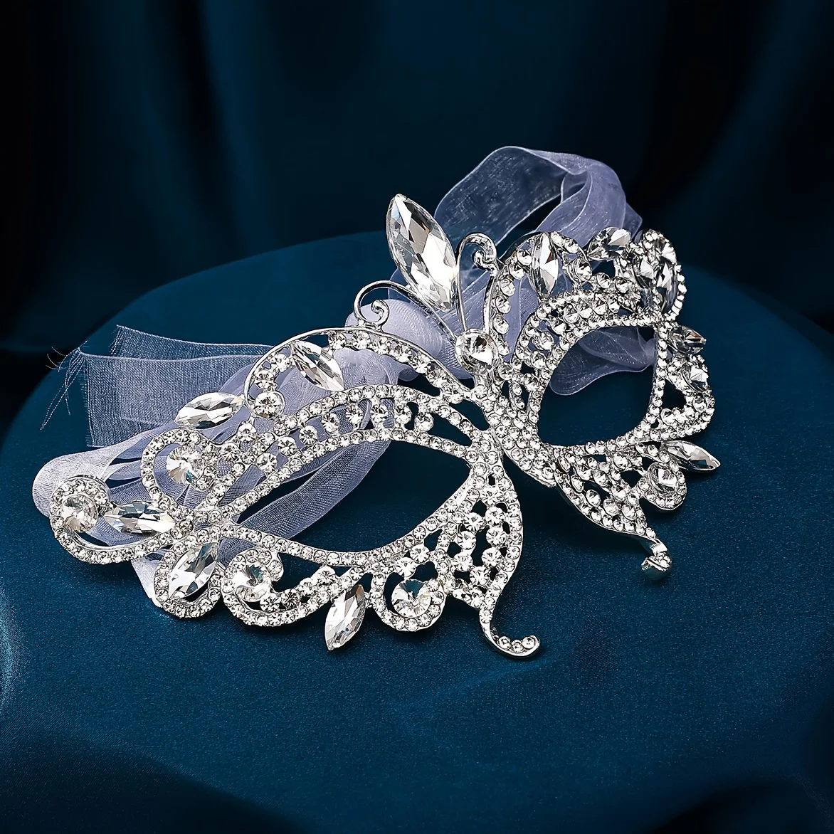 أزياء كريستال حجر الراين قناع الزفاف للنساء حزب مهرجان الزفاف اكسسوارات الشعر