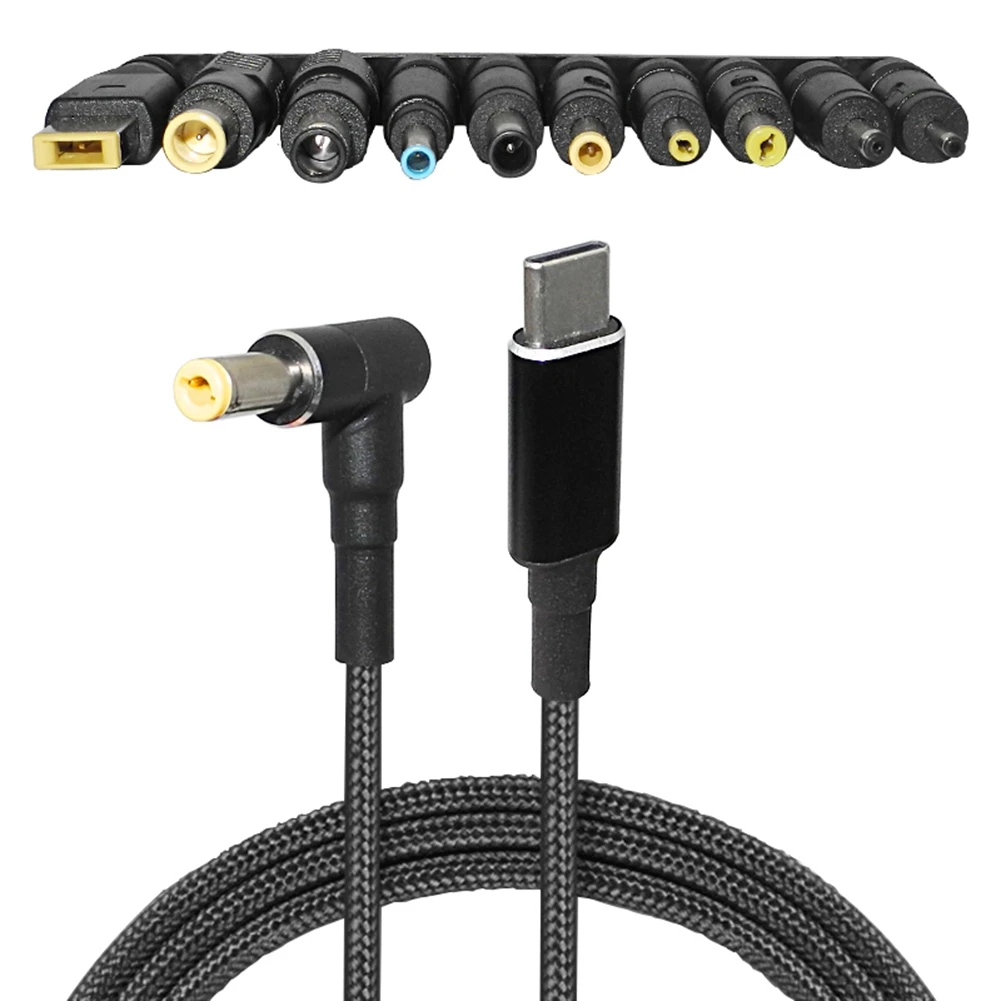 قابس موصل محول طاقة الكمبيوتر المحمول ، USB نوع C إلى شاحن عالمي ، مقبس شحن كابل كابل لأجهزة الكمبيوتر المحمولة ،