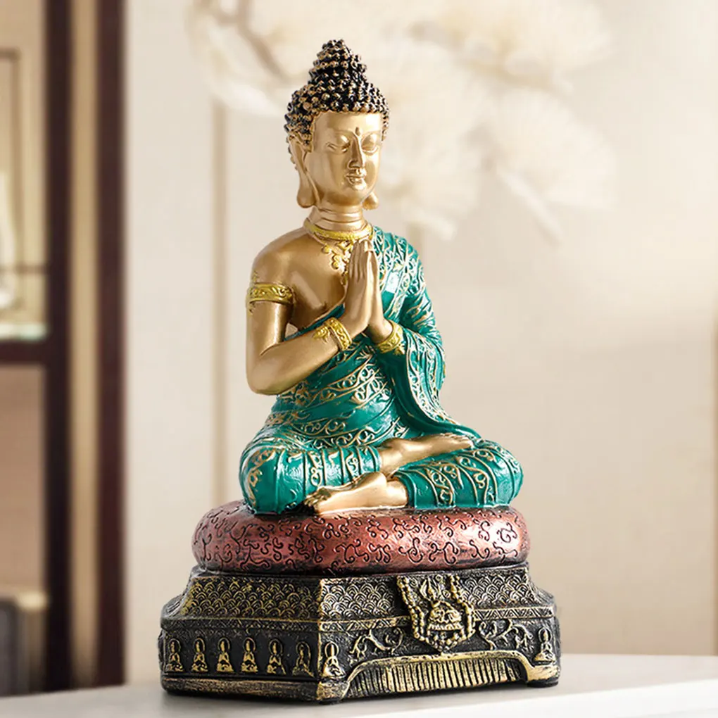 

Buddha Statues Sculpt Home Decor Figure Miniatures Home Gift Golden