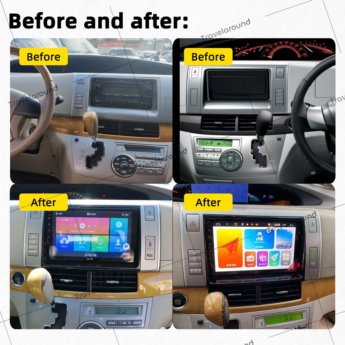 Multimedia for Toyota Previa XR50 3 III Estima Tarago Canarado 2006-2019 Carplay Autoradio 2 Din Android Car Radio Stereo GPS