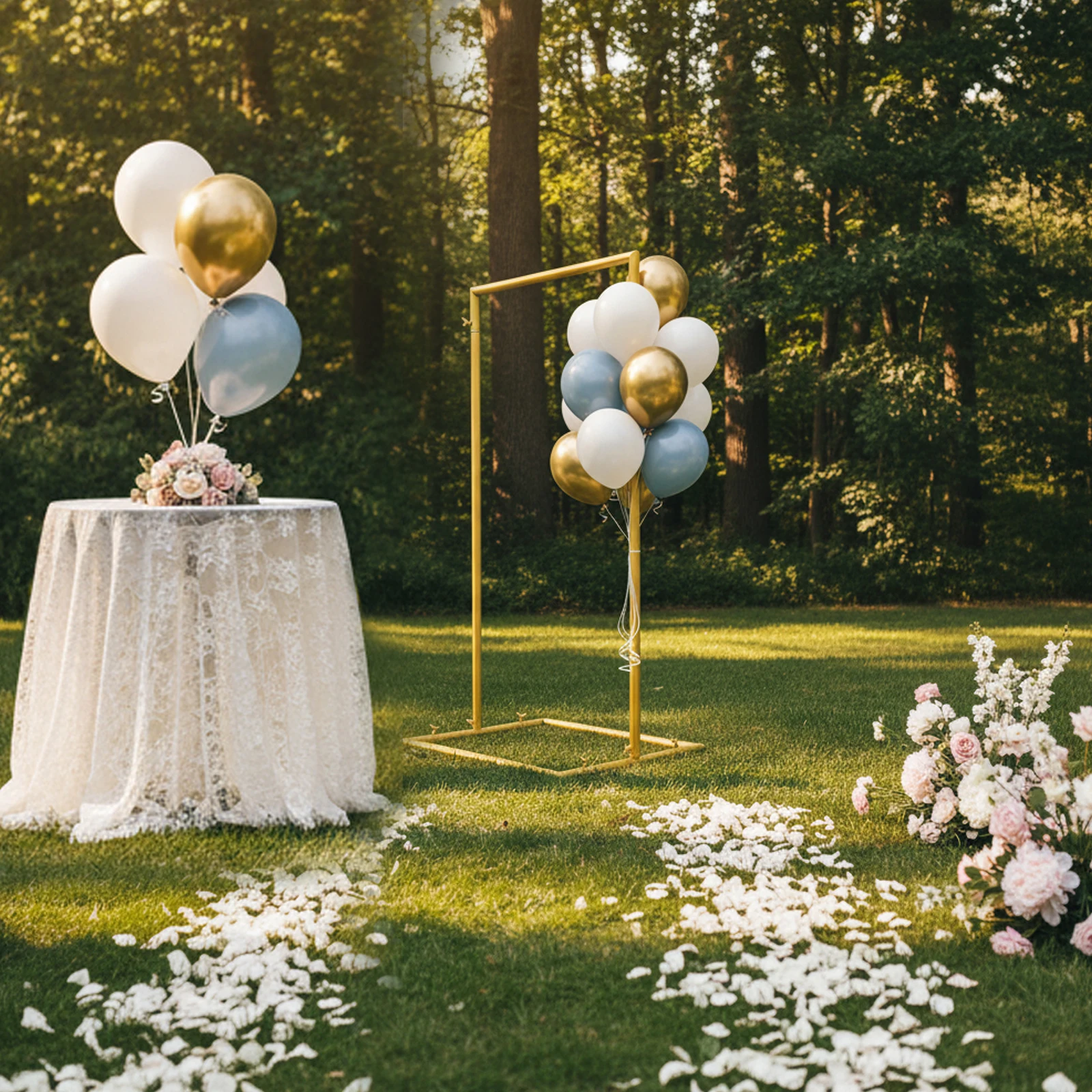Freistehender Goldener Hochzei – Photo Booth Frame Bewertung und Preis