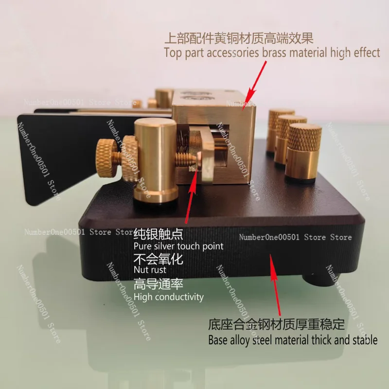 MK 03 مفتاح مورس النحاسي CW مجداف لمفتاح مستقيم لراديو هام على الموجات القصيرة