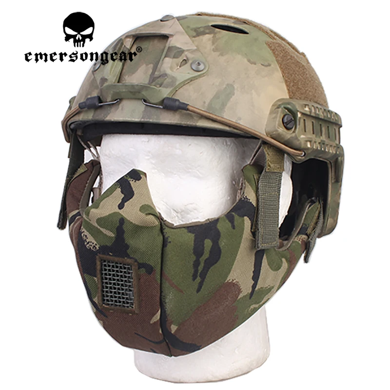 Emersongear máscara táctica de media cara camuflaje para combate - imagen 4