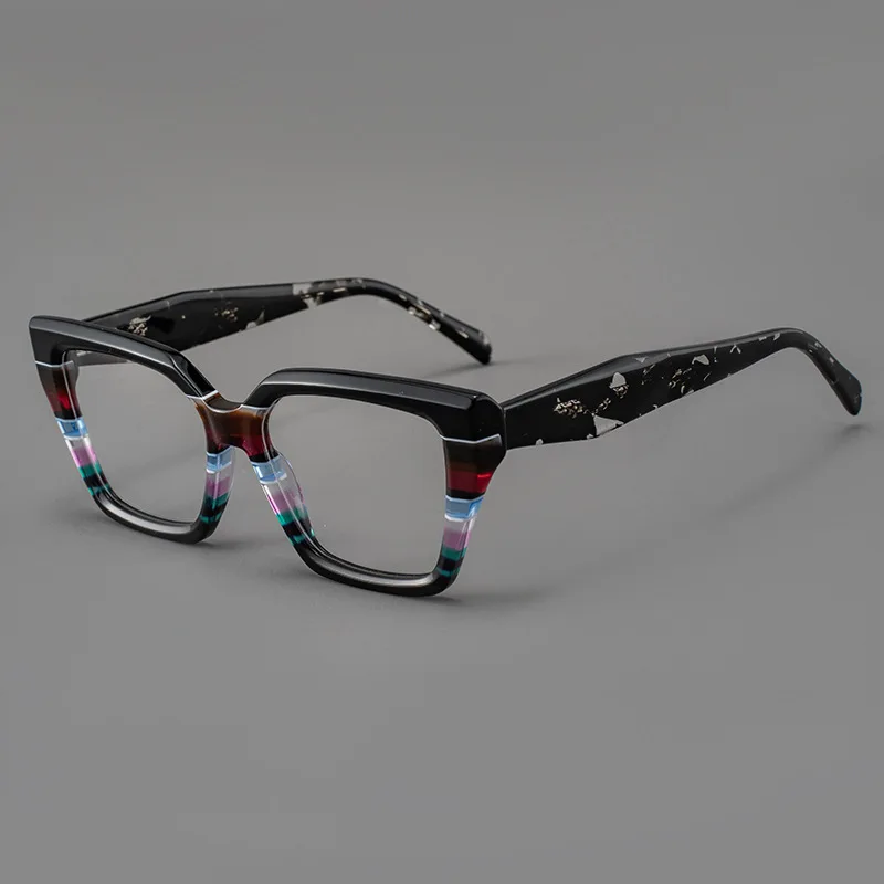

Large Frame Cat Eye Retro Thick Acetate Glasses Frames Woman Fashion Optical Myopia Reading Eyeglasses Man Prescription Glasses