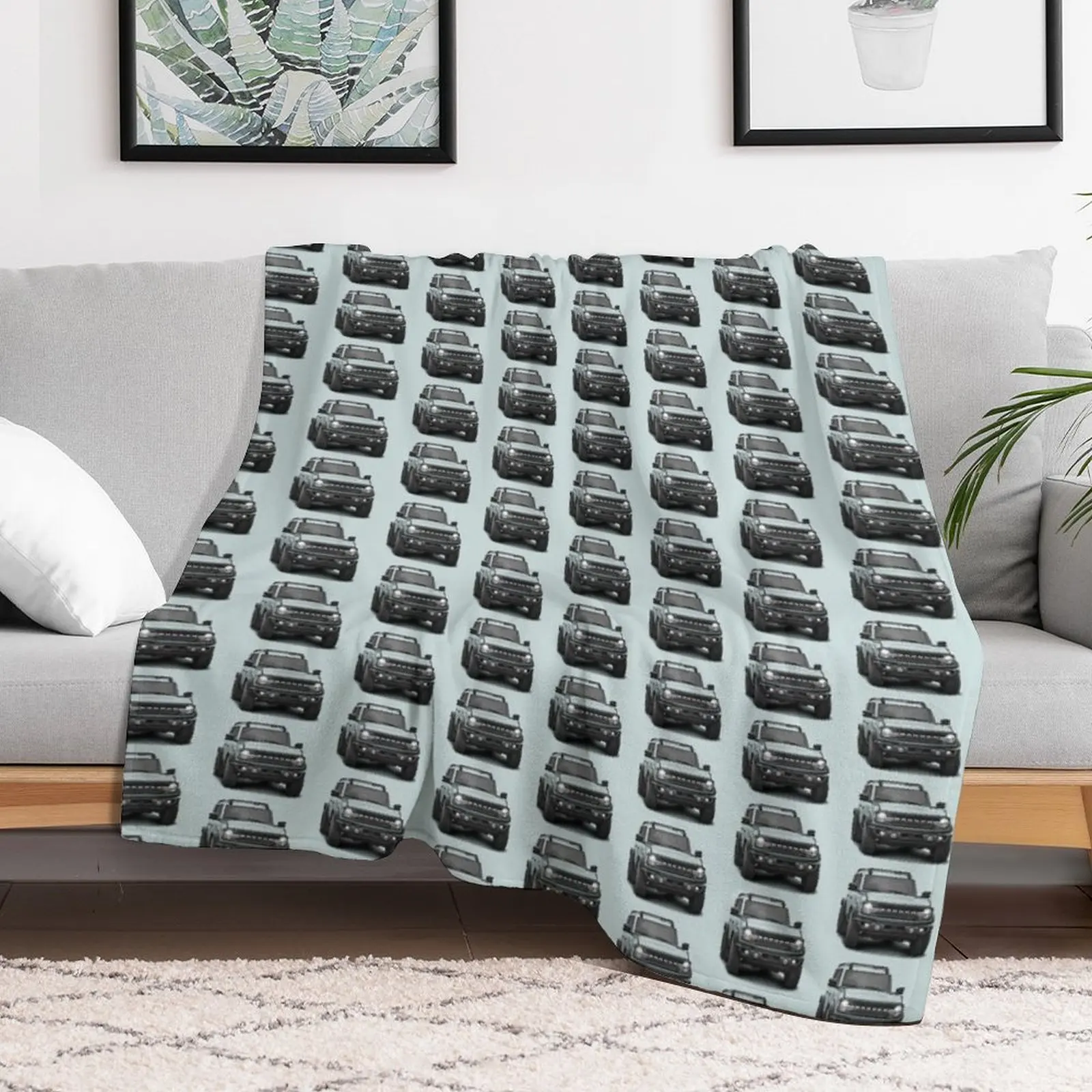 Ford Bronco - Cactus Gray Throw Blanket Furry christmas decoration Picnic Blankets