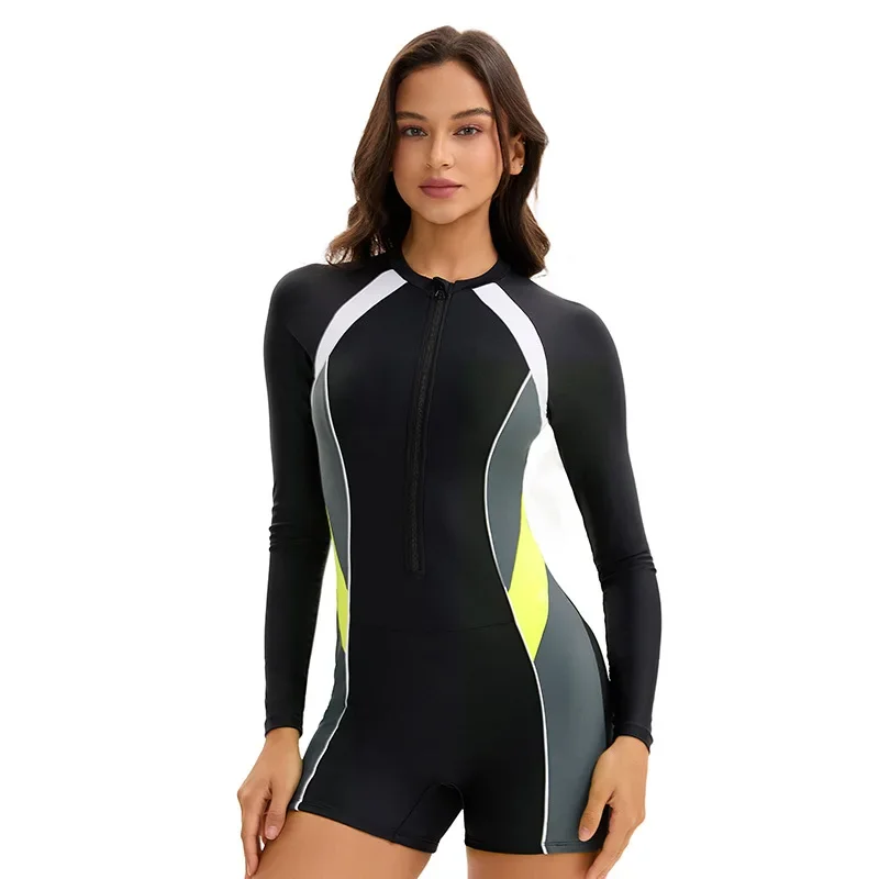 Long Sleeve Womens One Piece Swimsuits Swimwear for Women Bathing Suit Swim Suit  UV Protected Swimwear