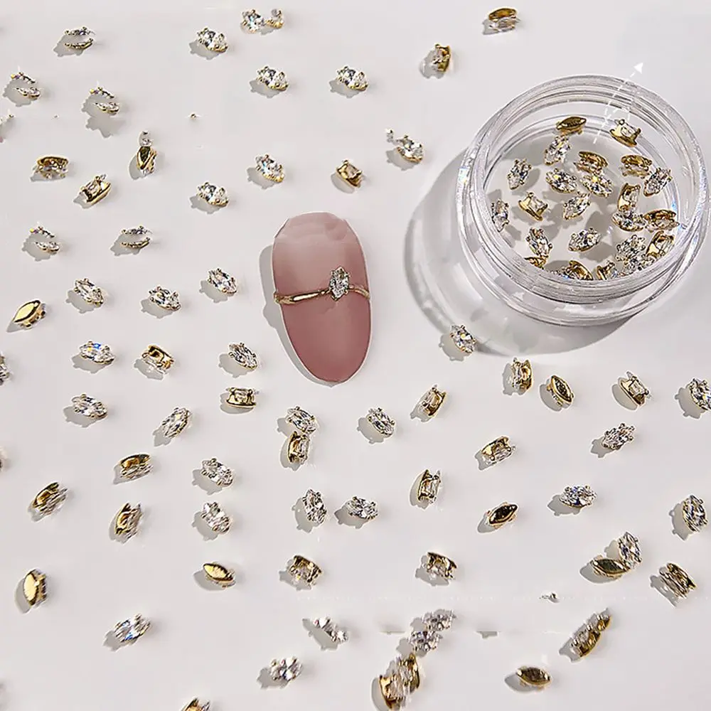 

Nail Accessories Square Nail Ornaments Zircon Nail Art Charms Nail Jewelry Set Diamond Nail Decoration Crystal Nail Rhinestone
