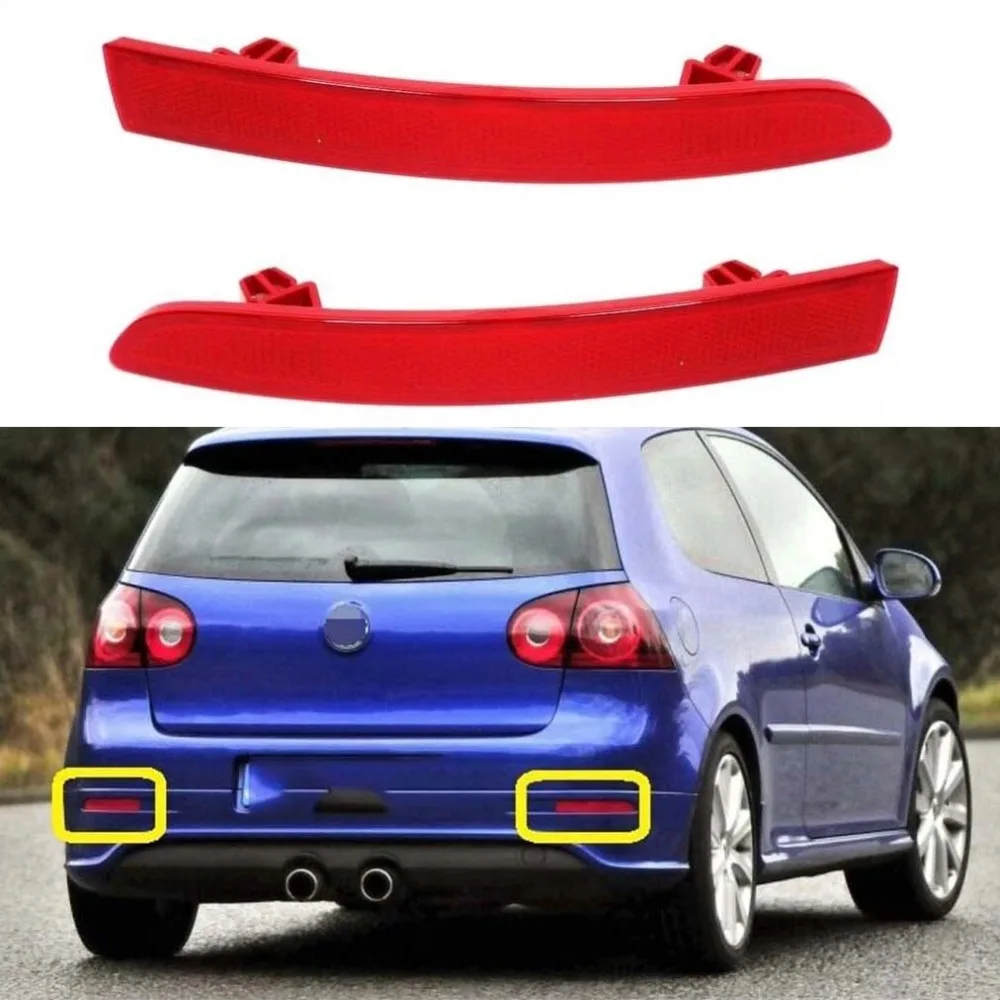 Rear Bumper Tail Turn Signal Reflector Fog Lamp Cover For VW Golf V 5 MK5 R32 2005 2006 2007 2008 2009
