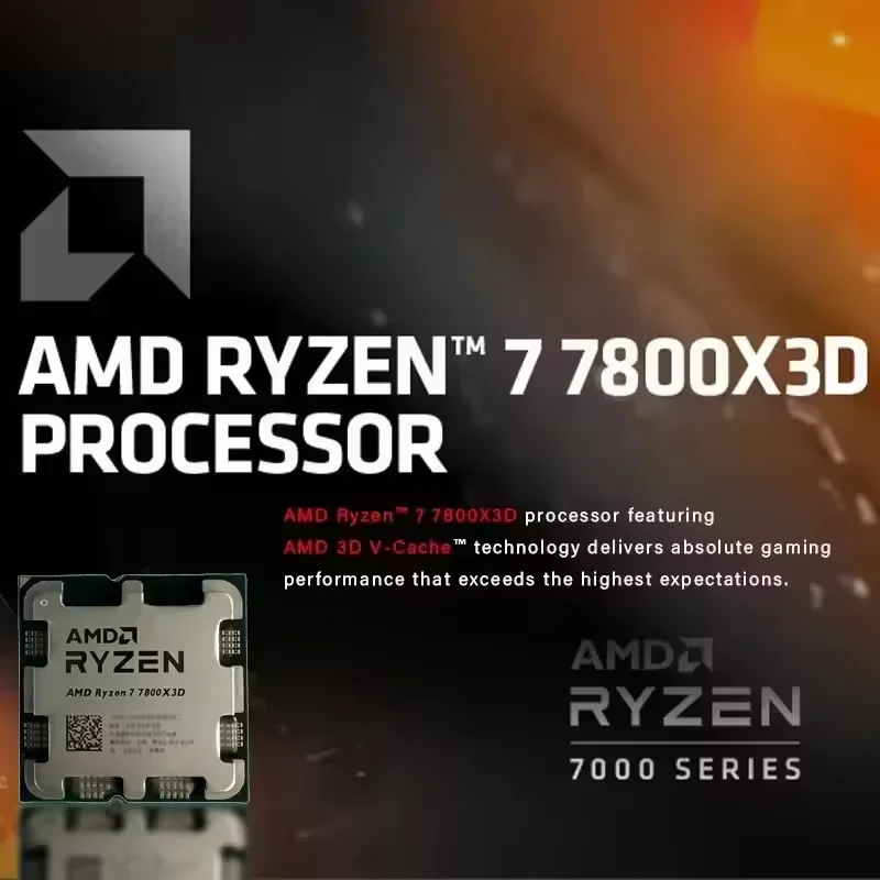 AMD R7 5800X3D 라이젠 5000 시리즈 라이젠 7 게이밍 프로세서 신제품 5GHz 8코어 16스레드 CPU 프로세서 DDR4 96MB 105W 루즈 파이