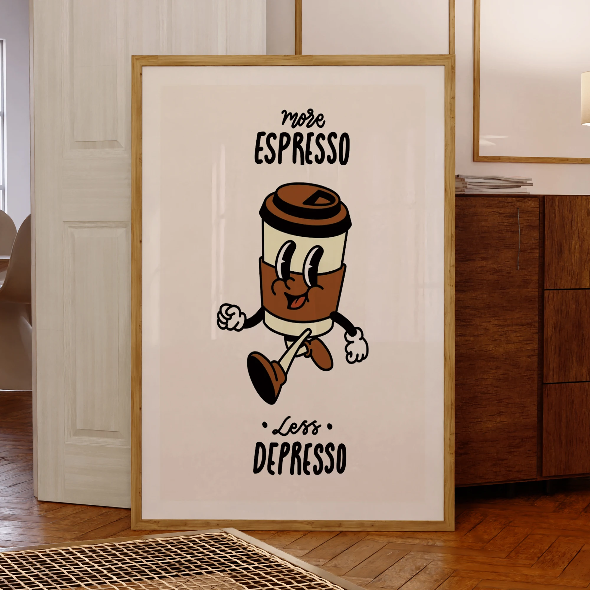 More Espresso Less Depresso Wall Art Prints Canvas Painting Poster Picture For Living Kitchen DiningRoom Home Decor