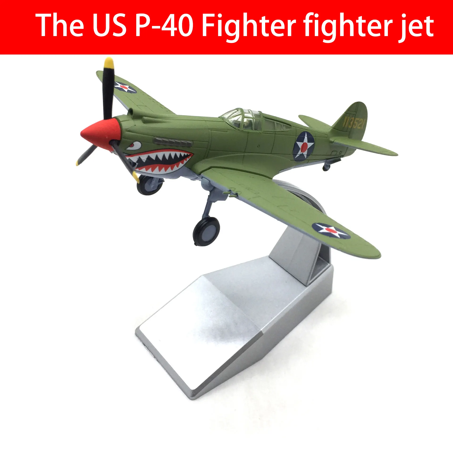 Military aircraft model The US P-40 Fighter fighter jet Children's toys, boys' birthday gifts, puzzle toys, collection gifts