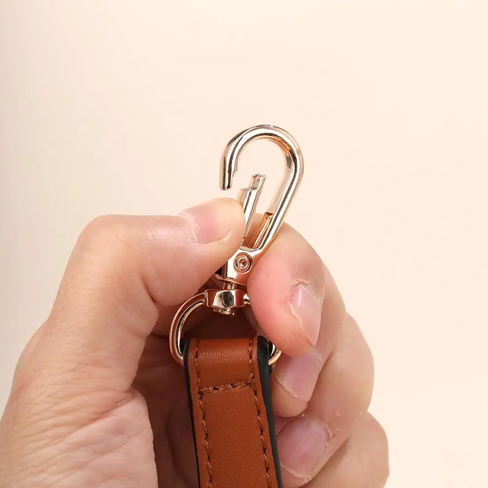 สายคล้องกระเป๋าหนังกระเป๋าถือสําหรับกระเป๋าถือผู้หญิงสั้นกระเป๋าสายคล้องกระเป๋า DIY เปลี่ยนกระเป๋าเข็มขัด Golden BUCKLE