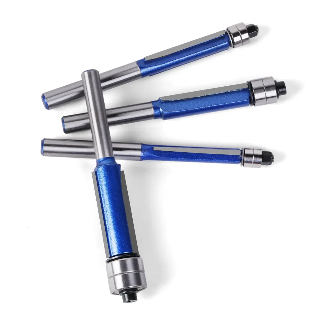 

6mm Biaxial Trimming Tool Double Bearing Carbide Flush Trim Router Bit for wood Carving Cutter Milling Cutter Woodworking Tools