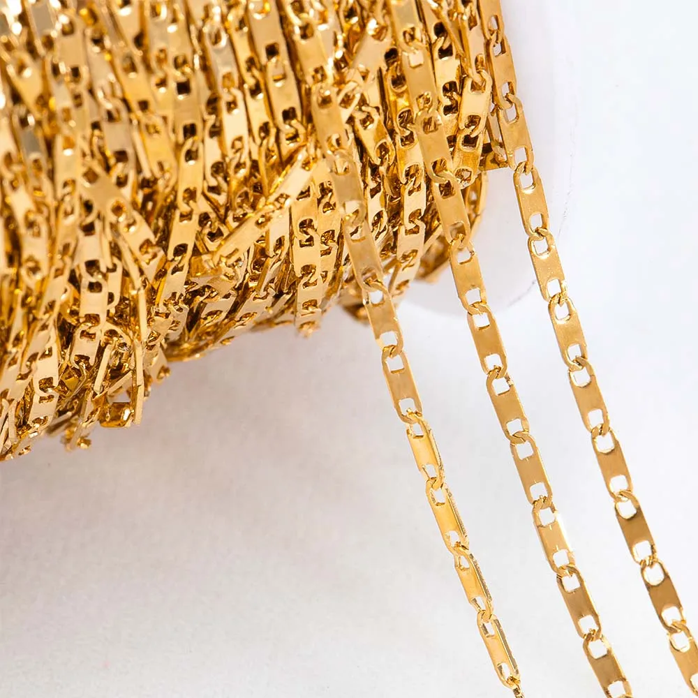 1Meter Stainless Steel 3mm Thick Link Chains Hanging 2.5mm Bead for DIY Men Necklace Bracelet Bag Chain Jewelry Making Wholesale image 3