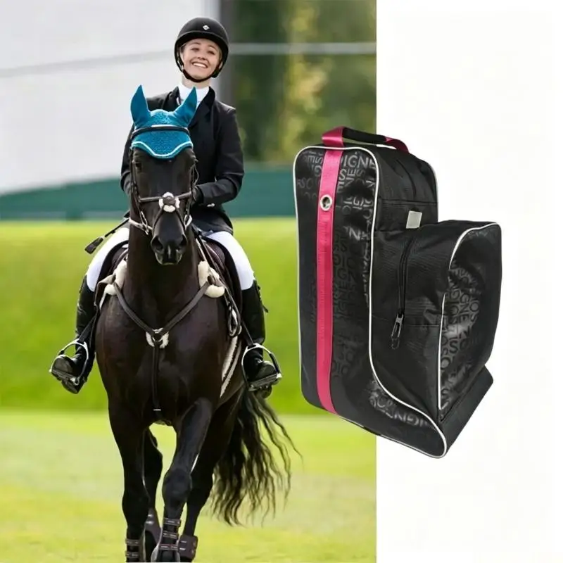 M5TC Horse Sport Helmet and Boot Bag with Separate Zippered Sections Waterproof