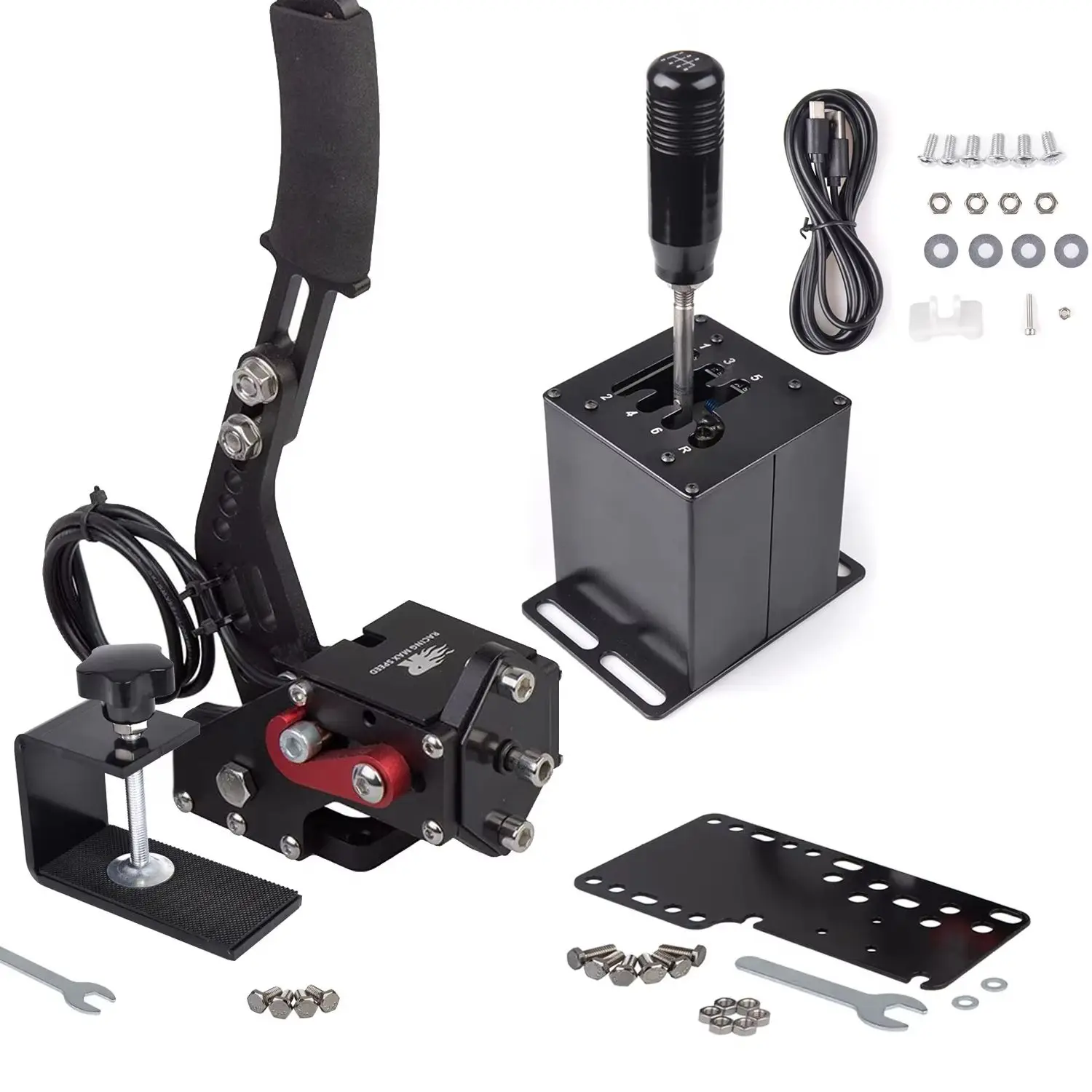 USB Handbrake and H Gear Shifter Suit For PC Racing Game For Logitech G27 G29 G25 G920 For Thrustmaster T300RS/GT