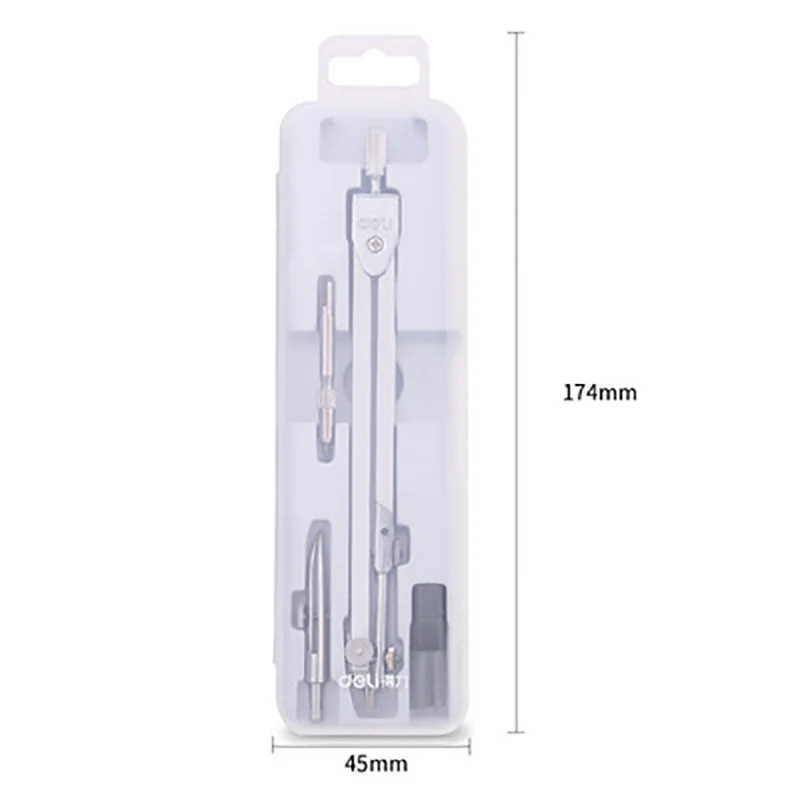 Deli 8603 bussole in metallo con Lead Core Engineering Design bussole apprendimento lavoro disegno geometria disegno