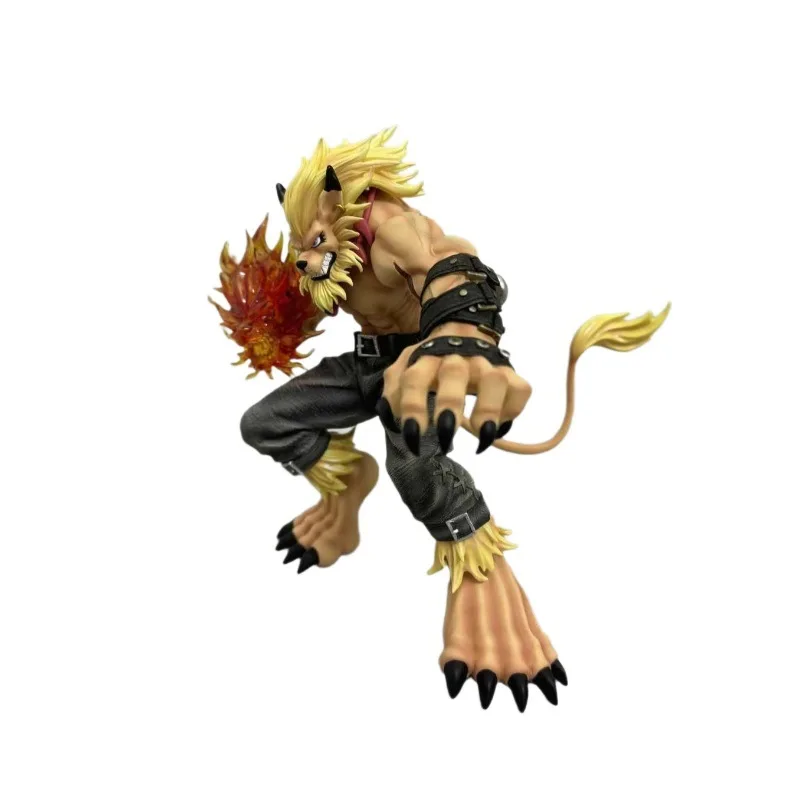 

Цифровое детское шитье Лев и чудовище, ручное аниме, офисное украшение, лев и зверь, пламя, кулак, анимационная ручная модель