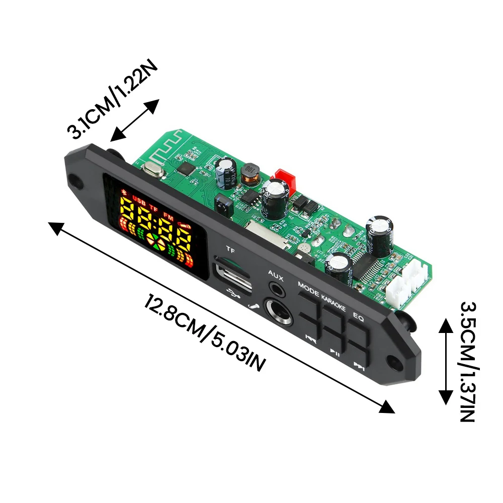 50W Amplifier MP3 Decoder Board Bluetooth-compatible 5.0 Car MP3 Player USB Recording Module FM AUX Radio For Speaker Kit