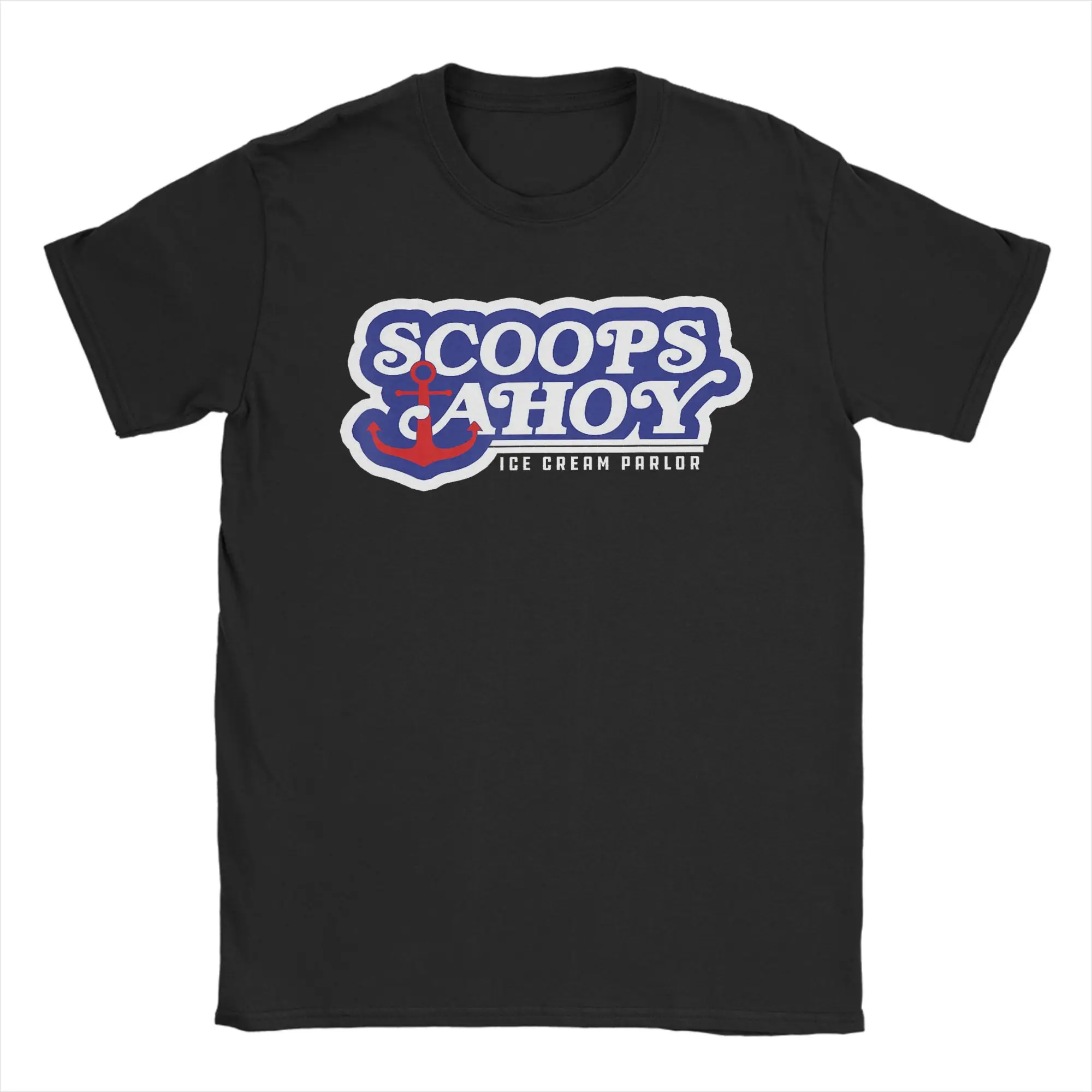 Men Scoops Ahoy Ice Cream Mascot T Shirts  100% Cotton Clothes Casual Short Sleeve O Neck Tee Shirt Gift Idea T-Shirts