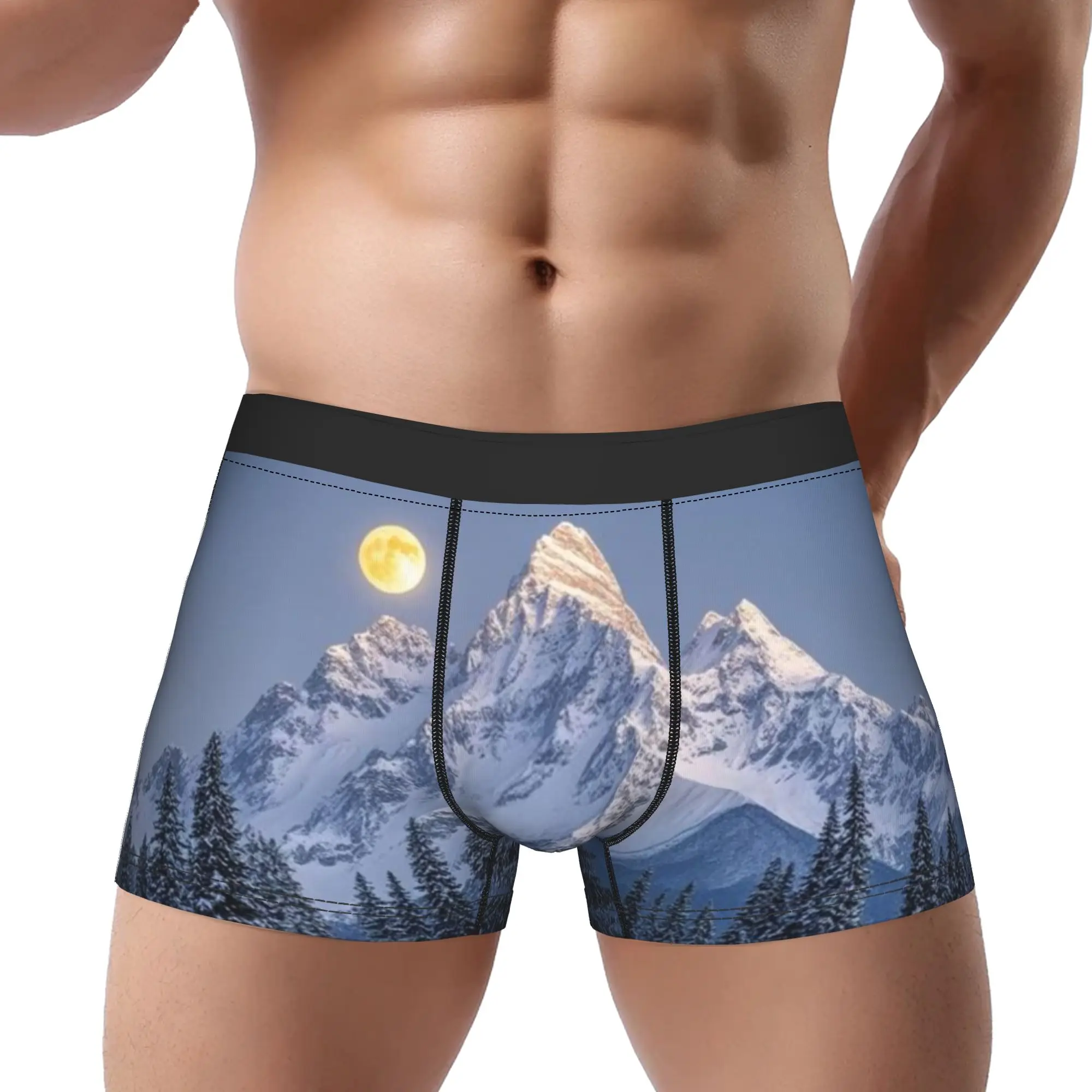 

Cold (3) Snow Mountain Underpants Homme Panties Man Underwear Comfortable Shorts Boxer Briefs