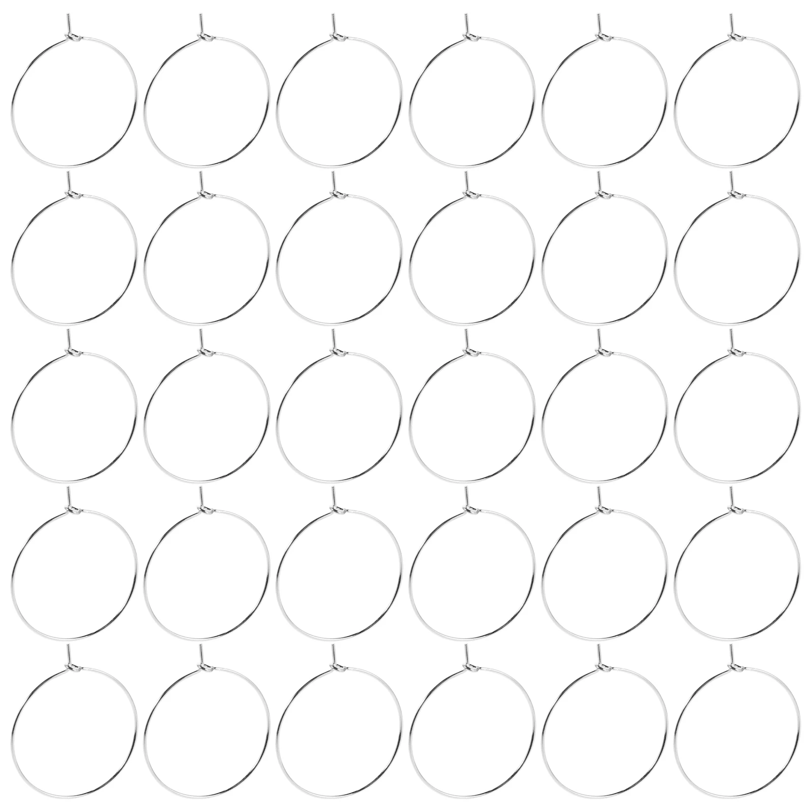 

200Pcs Reusable Wine Glass Markers 25Mm Metal Drink Identifiers Wedding Party Cup Labels Replaceable Glass Charms for Goblet