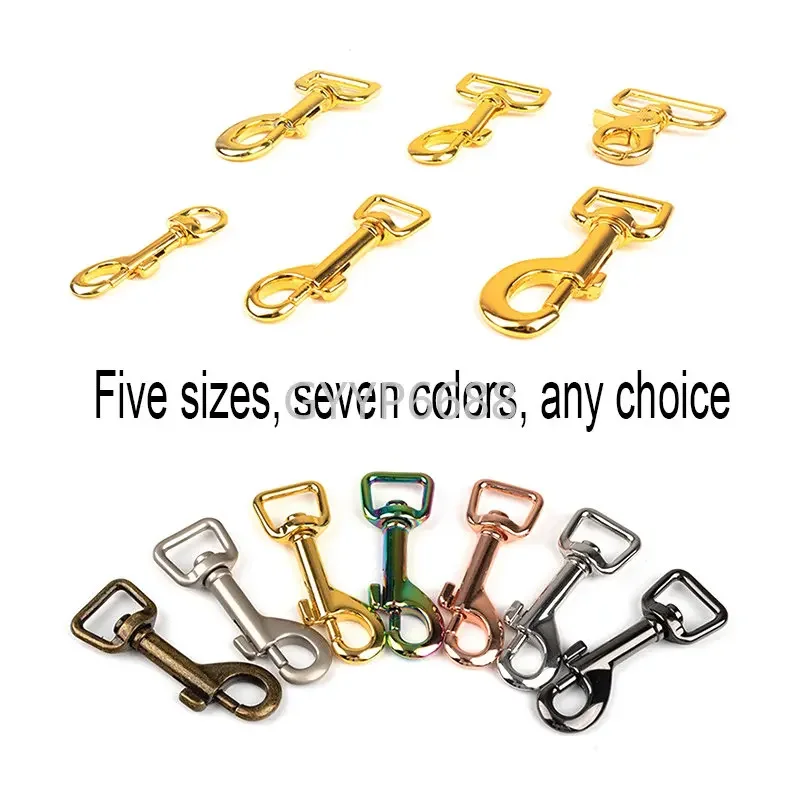 10-50PCS 15-20-25-30MM Metal Bolt Snap Hooks For Bags Shoulder Strap Pet Dog Rope Swivel Eye Trigger Clasps Buckles Accessories