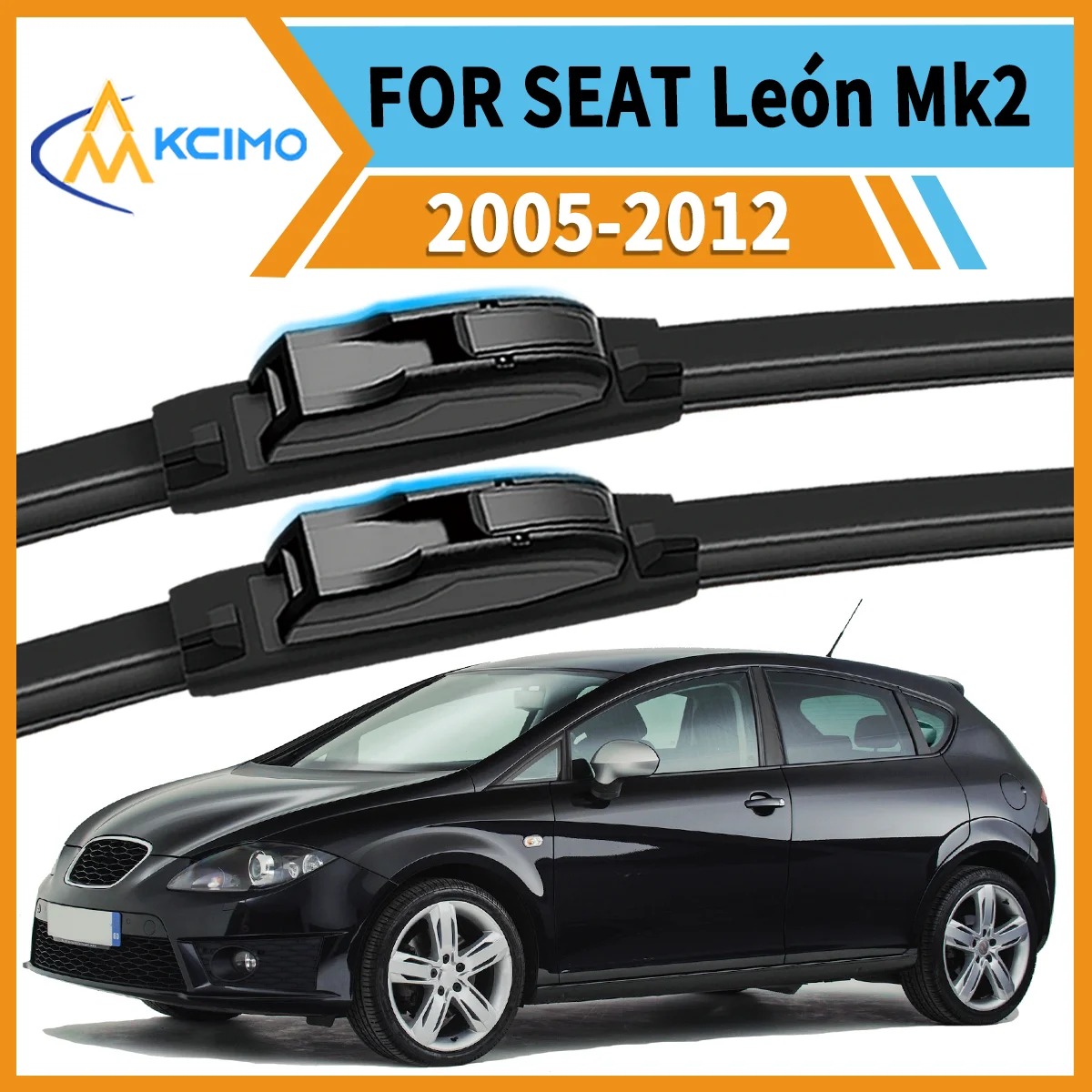 

Premium 2-Pack Wiper Blades For SEAT León Mk2 1P 2005-2012 All-Weather Reliability Reduced Streaking Enhanced Driver Visibility