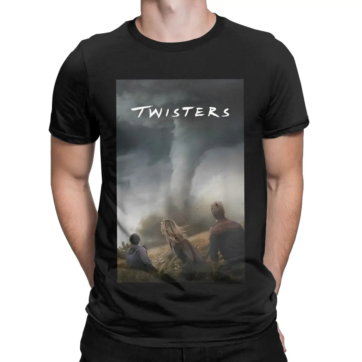 Hipster Twisters Poster 2024 T-Shirt Men Round Collar Cotton T Shirt Action Thriller Movie Short Sleeve Tee Shirt Party Tops