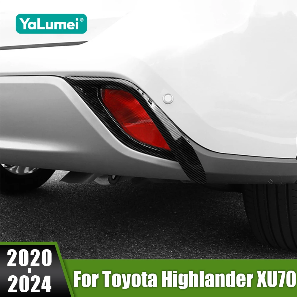 

For Toyota Highlander XU70 Kluger Hybrid 2020 2021 2022 2023 2024 Car Rear Fog Light Lamp Cover Trim Protector Decol Styling