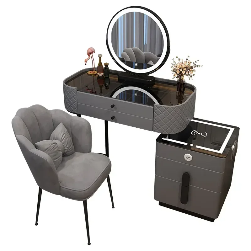 

# Hot Modern Luxury Vanity Tables Mirror Nordic Bedrooms Minimalist Vanity Tables Storage Cabinet Tavolo Trucco Home Furniture W