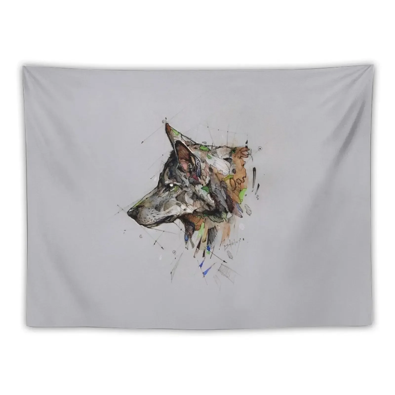 wolf watercolor psdelux Tapestry Funny Decoration Wall Things To Decorate The Room Tapestry