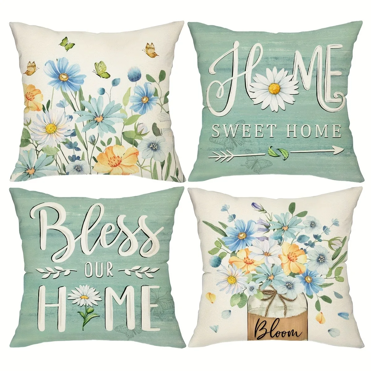 Funda de almohada decorativa con tema de lavanda, funda de almohada para dormitorio, sala de estar, sofá, decoración del hogar