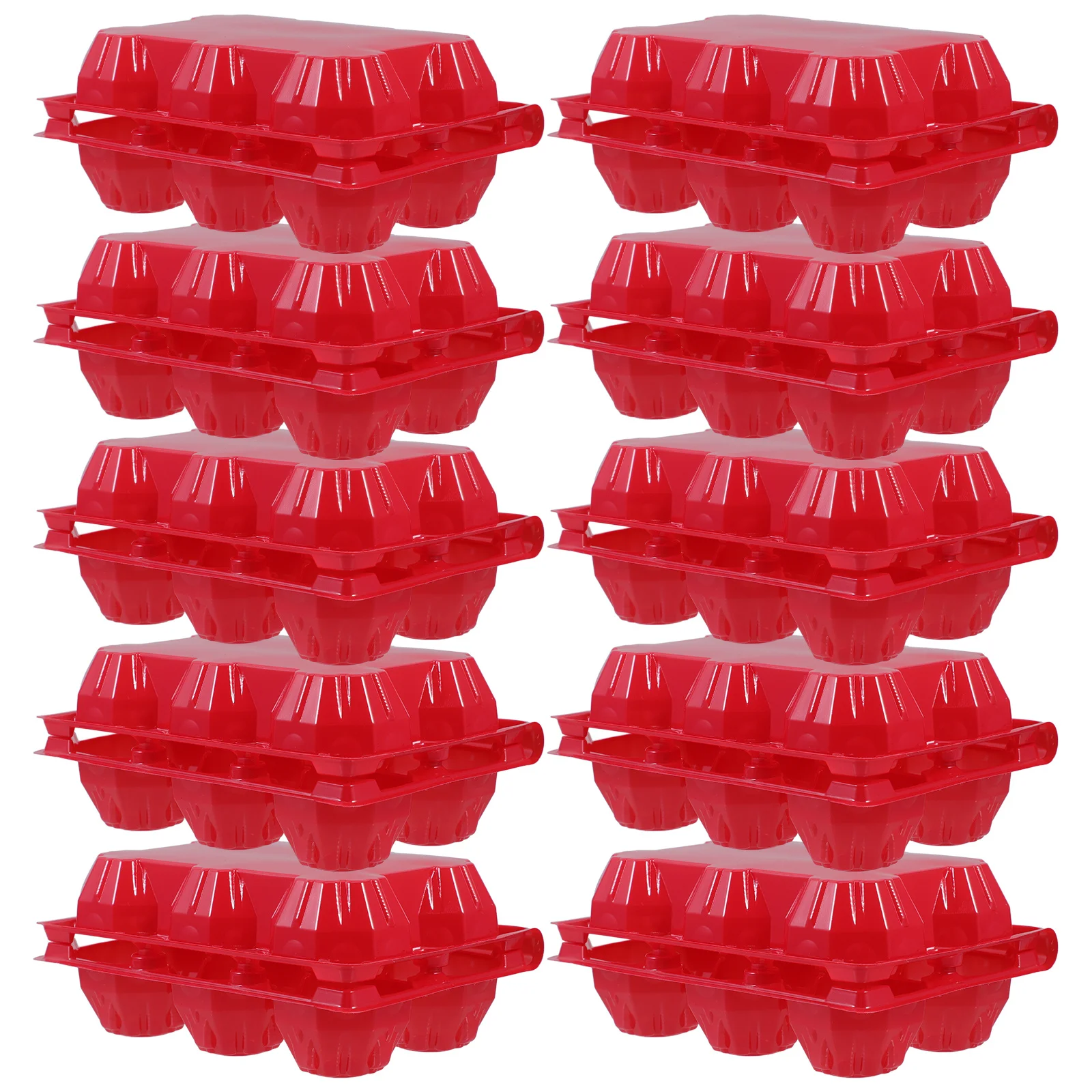 

10Pcs Egg Storage Container Durable Tray with Lid Portable Space-Saving Refrigerator Organizer Egg Holder Packaging