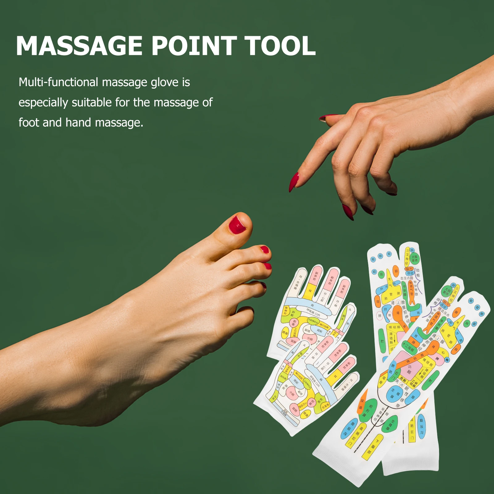

1Set Massage Glove Sock Set High Grade Wear Resistant Breathable Acupressure Reflexology Gloves Socks Elastic Comfortable