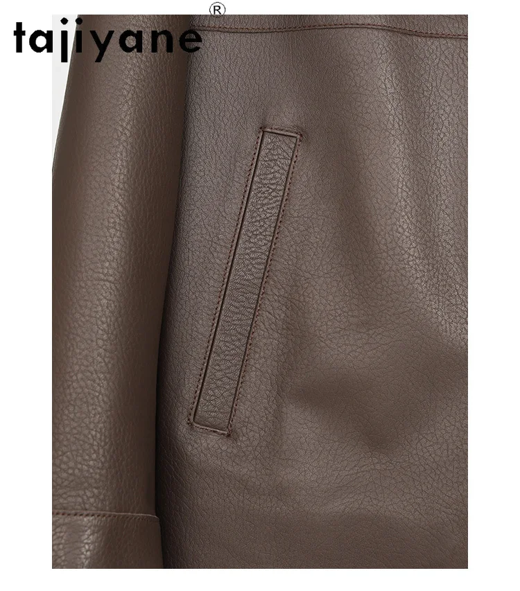 Tajiyane Super Quality Real Leather Jacket Women Genuine Sheepskin Coat Fashion Single-breasted Leather Jackets Turn Down Collar