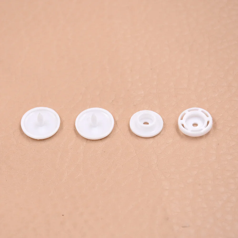 100 Set  Plastic Resin Press Stud Cloth Diaper.Button Fastener Snap. mold for buttons.T3 T5 T8 Clothes White black Buttons.